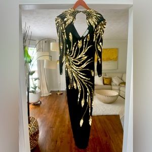 Vintage Neiman Marcus Sequined Gown Sz 12